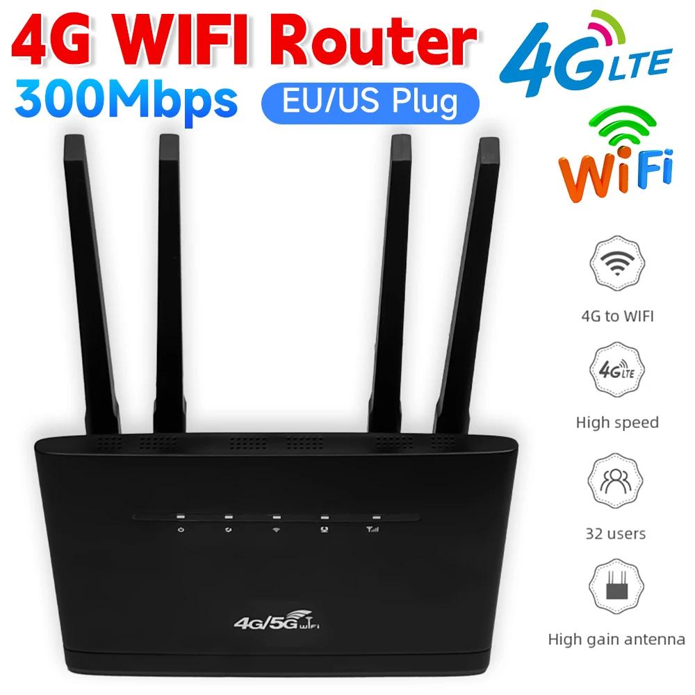 4G LTE  , 300Mbps Ʈũ, 4  ܺ ׳, SIM ī , RJ45 WAN LAN , 802.11 b/g/n EU/US